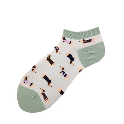 Animal Women Socks Colorful Cute Sausage Dog Cotton Cartoon Couple lady Girl Spring Summer Socks