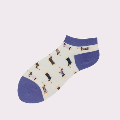 Animal Women Socks Colorful Cute Sausage Dog Cotton Cartoon Couple lady Girl Spring Summer Socks